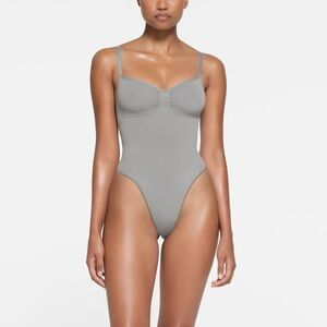 Skims Seamless Sculpt Thong Bodysuit in Pacific